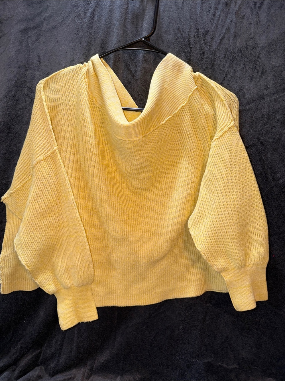 Free People Yellow Cowl Neck Women’s Sweater